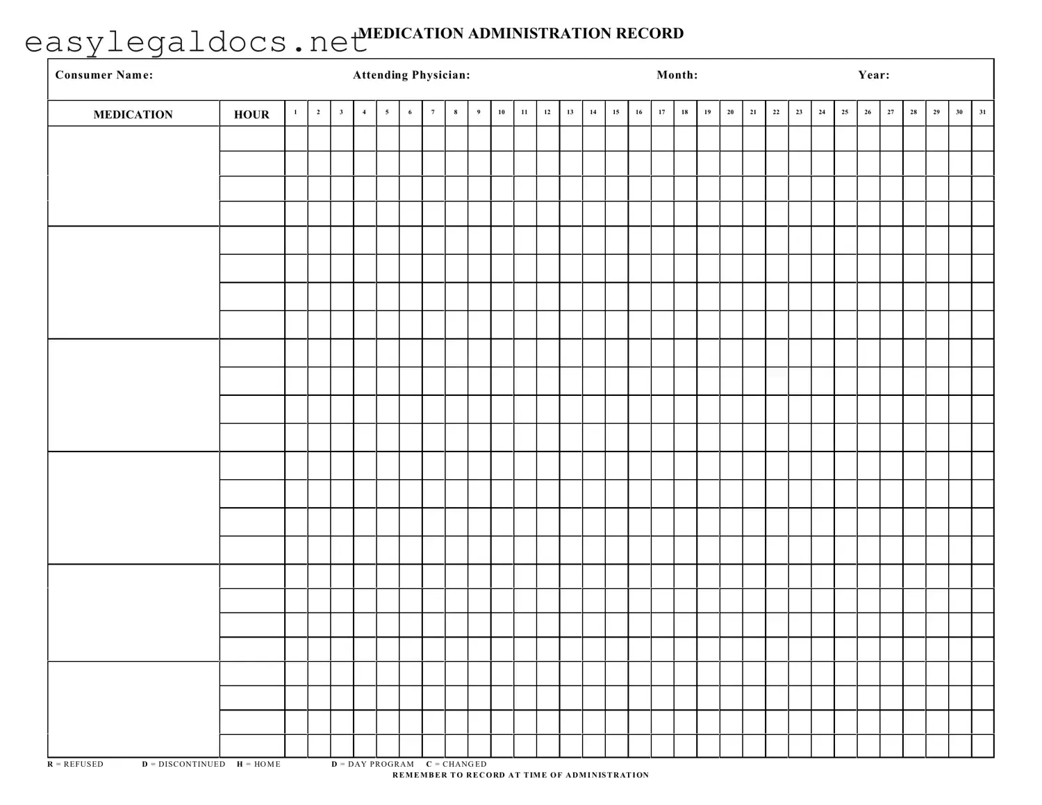 Download Medication Administration Record Sheet Form