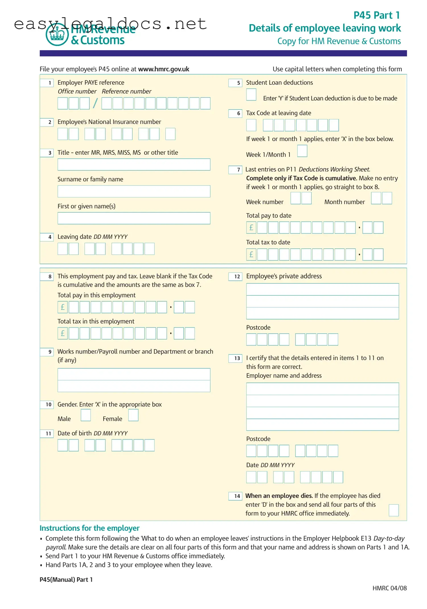 Download P 45 It Form