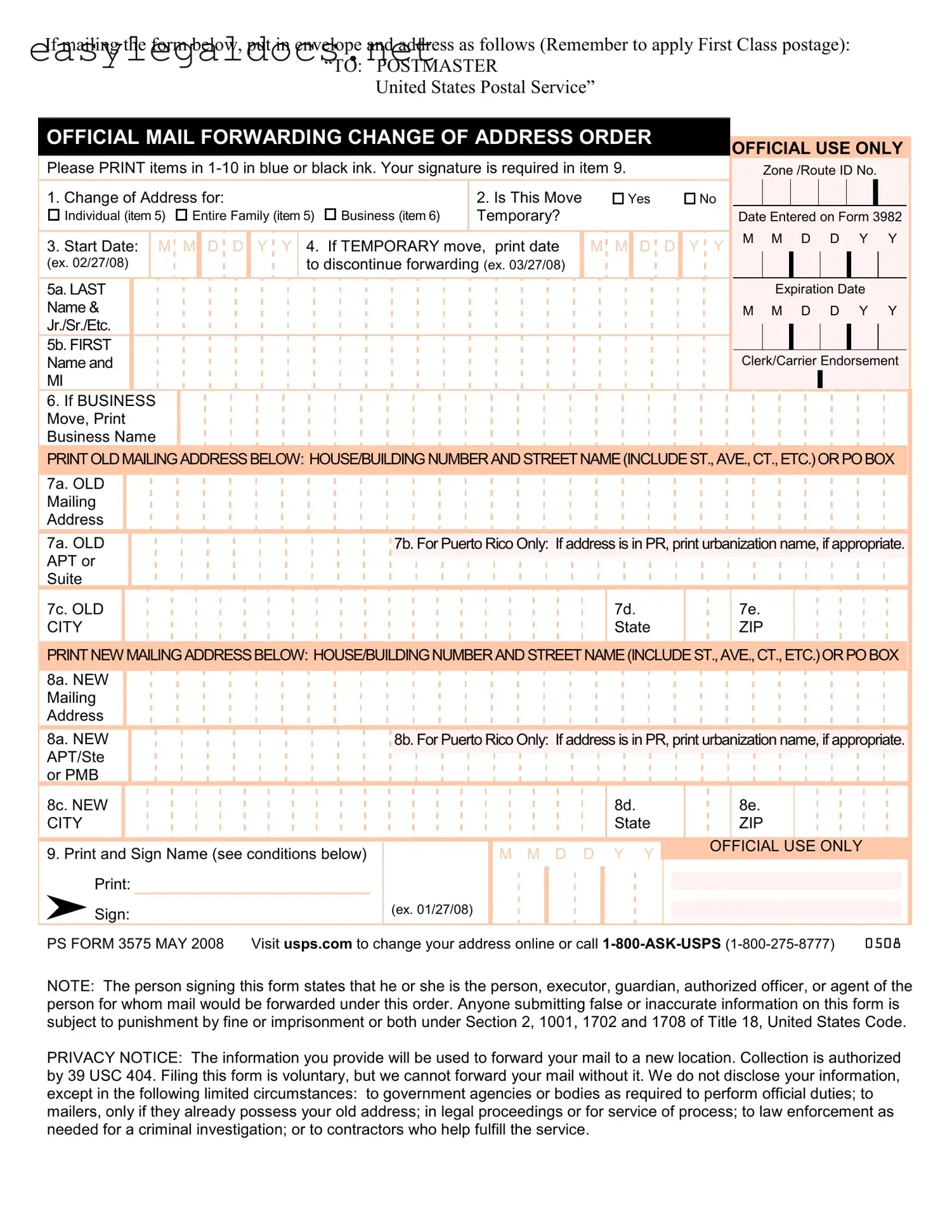 Download PS 3575 Form