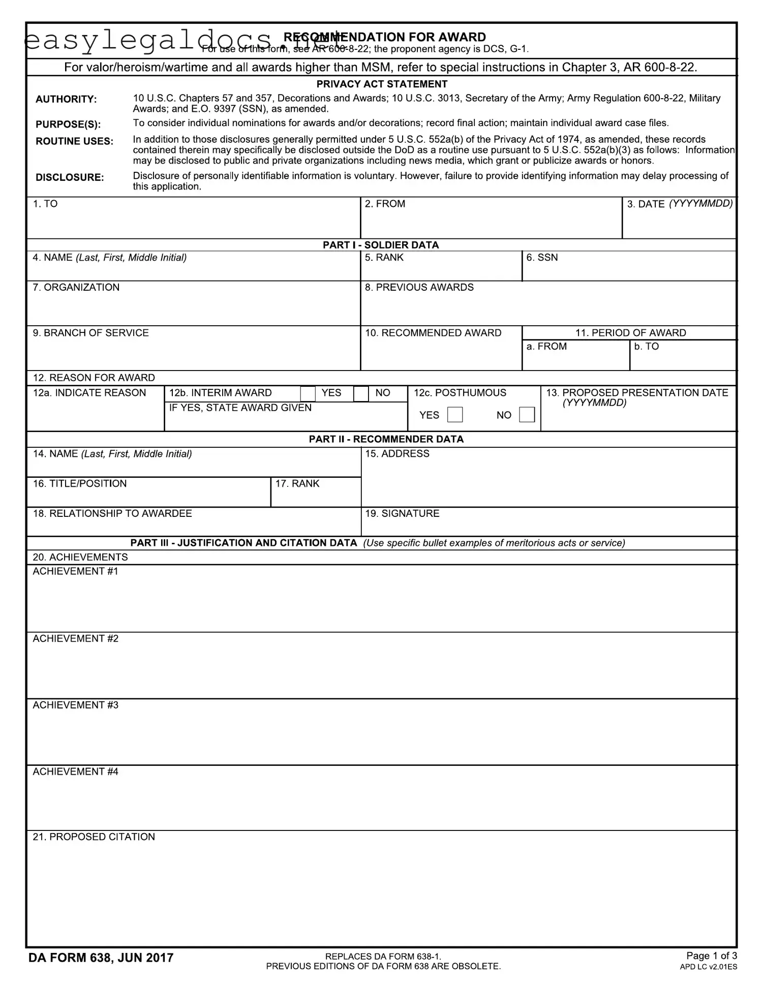 Download Da 638 Form