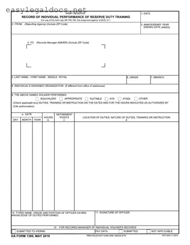 Download Da 1380 Form