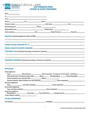 Download Aao Transfer Form