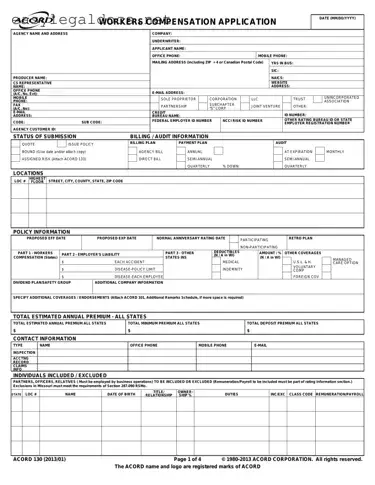 Download Acord 130 Form