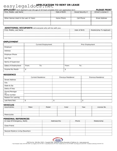 Download Aoa 100A Form