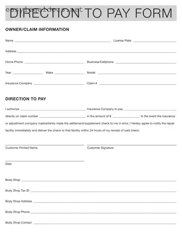 Download Authorization And Direction Pay Form