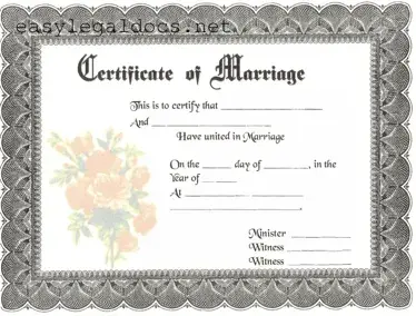 Download Marriage Certificate Form