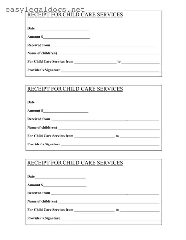 Download Childcare Receipt Form