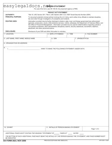 Download Da 2823 Form