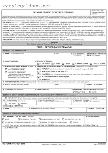 Download DD 2656 Form