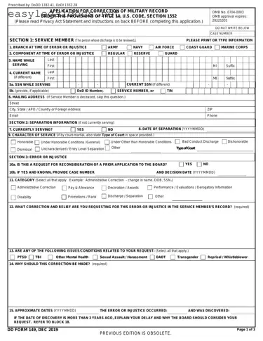 Download DD 149 Form