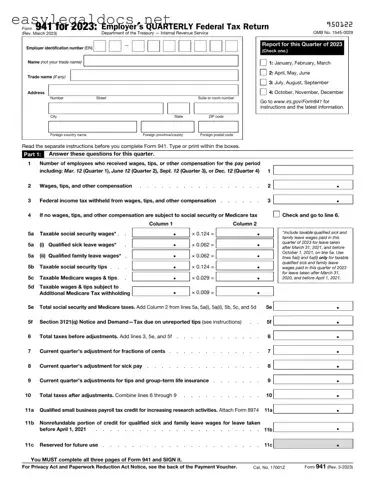 Download IRS 941 Form