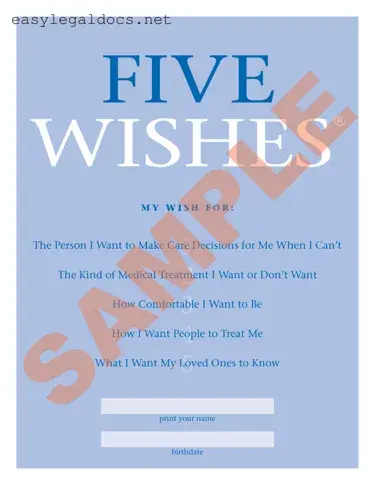 Download 5 Wishes Document Form