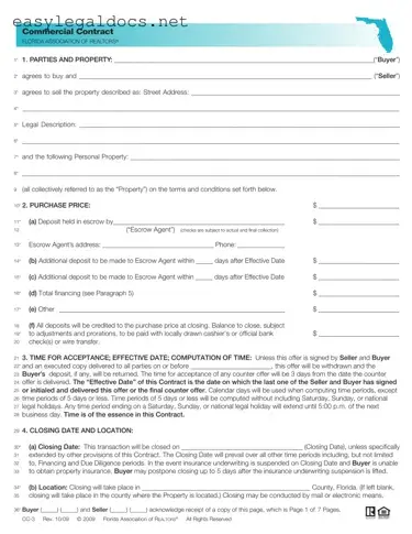 Download Florida Commercial Contract Form