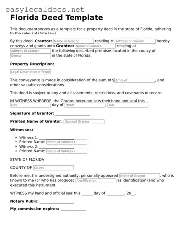 Blank  Deed Form for Florida