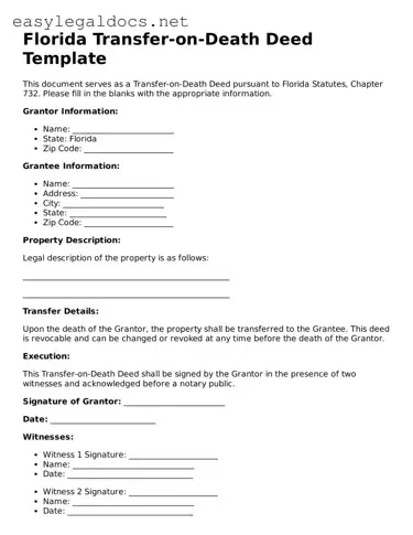 Blank  Transfer-on-Death Deed Form for Florida