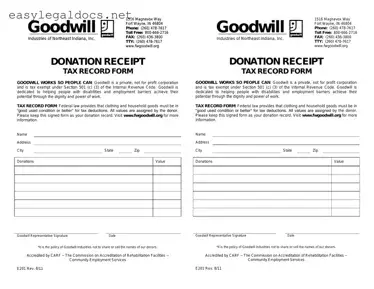 Download Goodwill donation receipt Form
