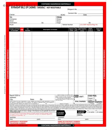 Download Hazard Bill Of Ladden Form
