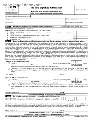 Download IRS 8879 Form