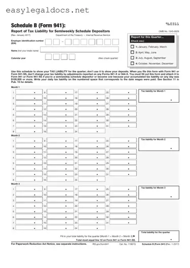 Download IRS Schedule B 941 Form