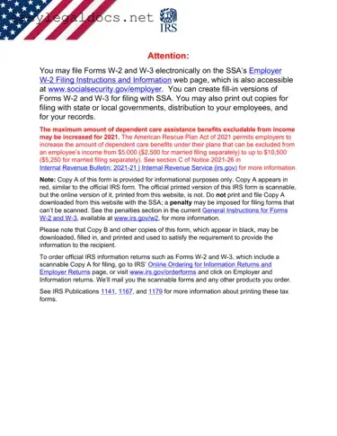 Download IRS W-3 Form