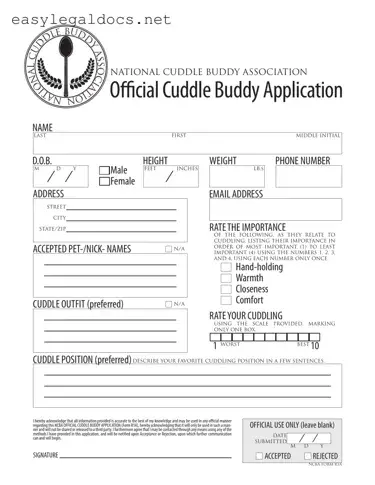 Download Cuddle Buddy Application Form