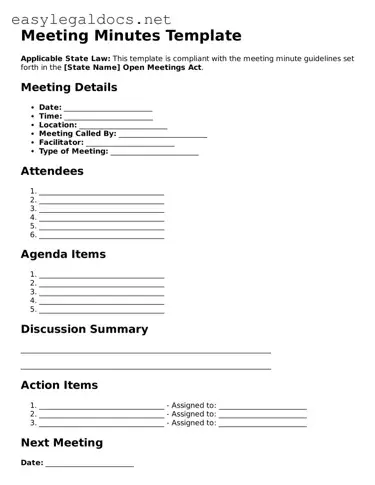 Printable Meeting Minutes Form