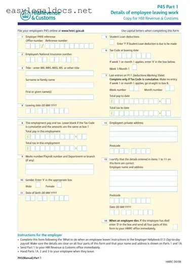 Download P 45 It Form