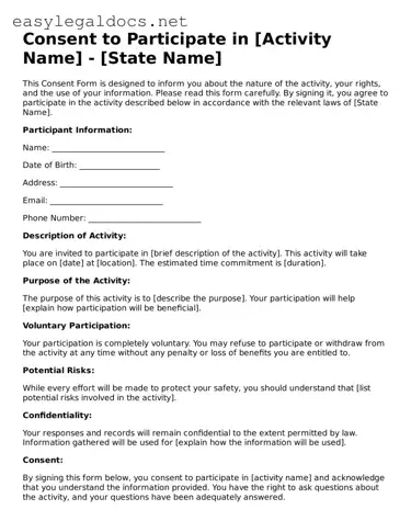 Printable Consent Form
