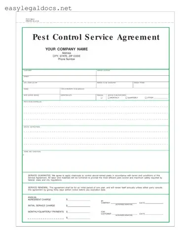 Download Pest Control Contract Form
