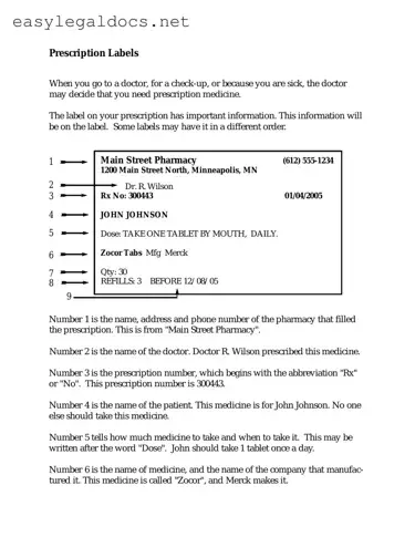 Download Prescription Label Form