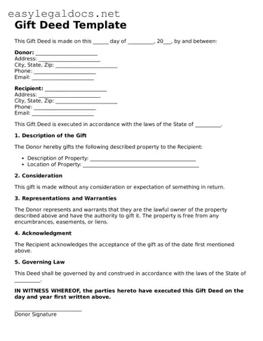 Printable Gift Deed Form