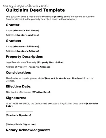 Printable Quitclaim Deed Form