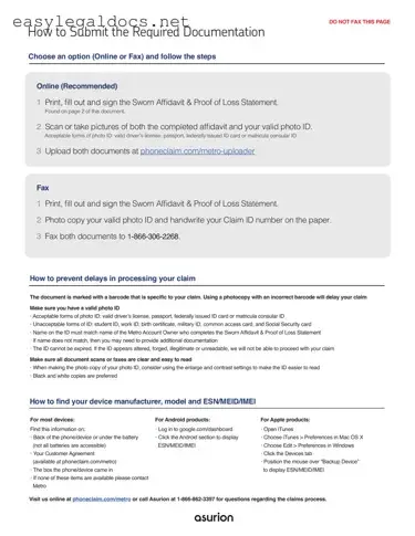 Download Asurion F-017-08 MEN Form