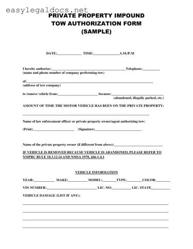 Download Tow Authorization Form