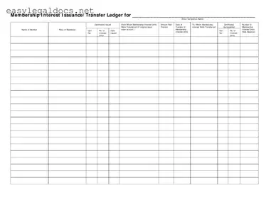 Download Membership Ledger Form