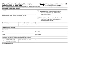 Download Usps Hold Mail Request Form