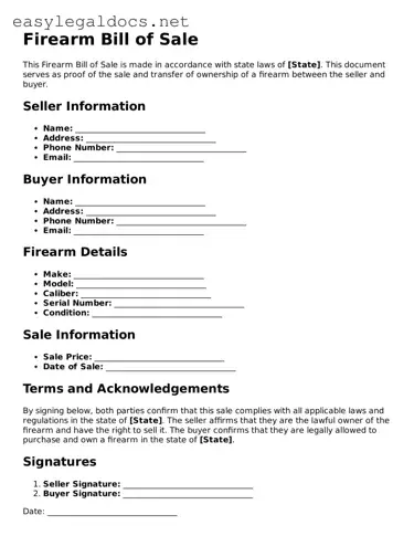 Printable Firearm Bill of Sale Form