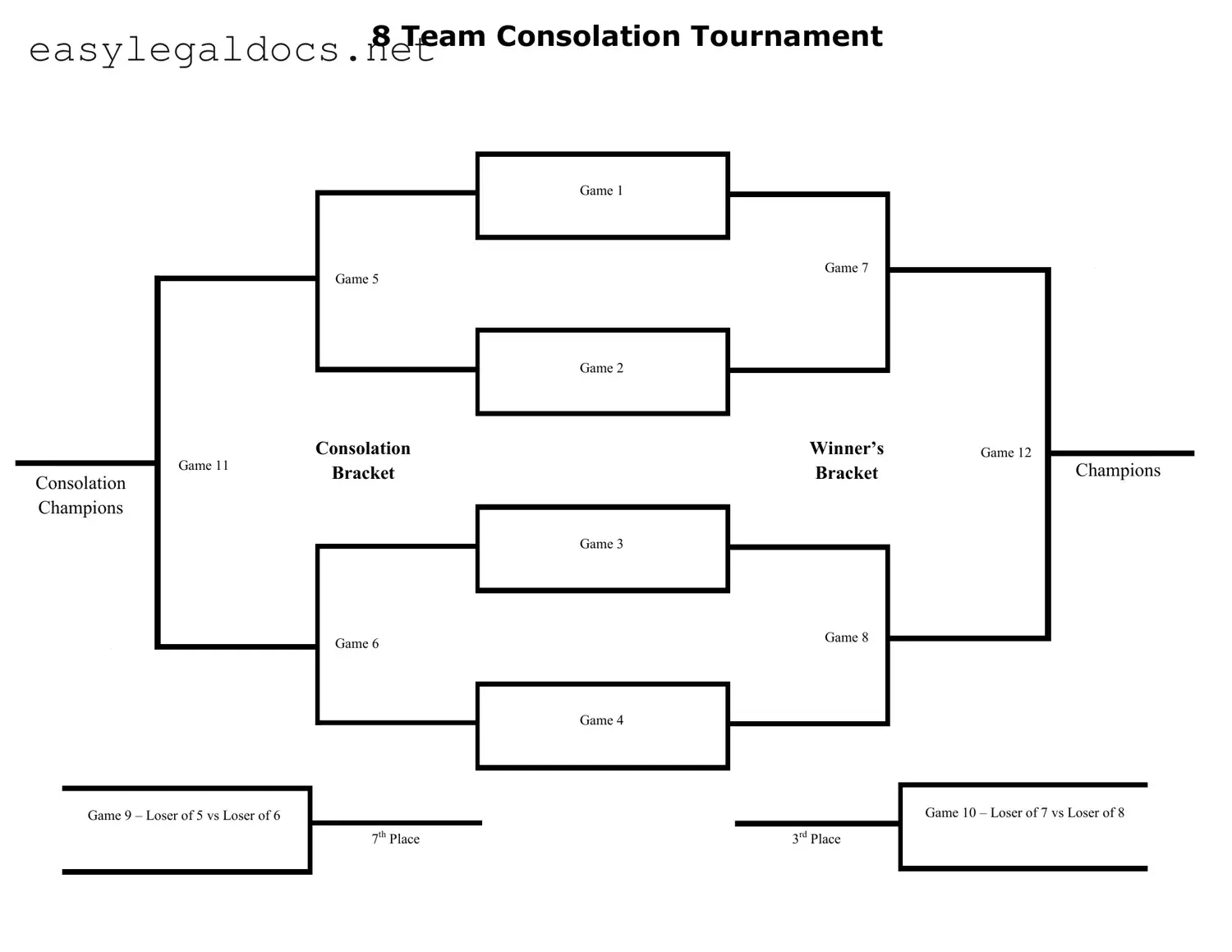 Download Tournament Consolation Bracket Form
